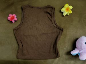 Brown LA Graphic Tank Top ( sleeveless )