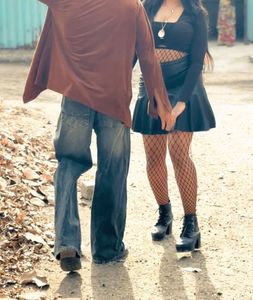 Gothic New Look Brnd Leather Skirt