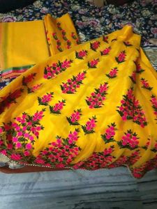 Yellow Lehenga With Stitched Blouse