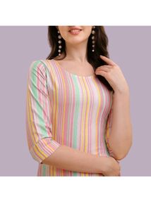 VROEGER Women Striped Kurta XL Size