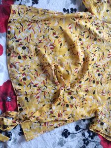 Yellow Floral Print Top