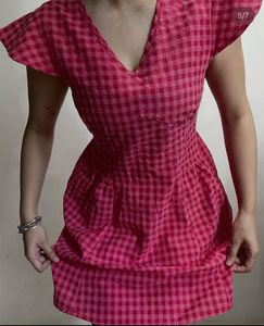 Pink Fit &amp; Flare Dress