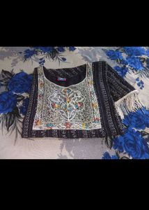 blue kurta for women