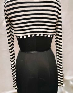 Tops For Rs.99 Only/ Black &amp; White Cardigan