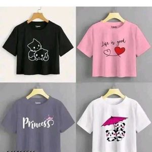 Cute Graphic Crop Top Bundle