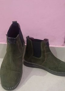 Men&#39;s Suede Chelsea Boot Boots For Men (Green)