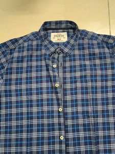 Blue Plaid Casual Shirt