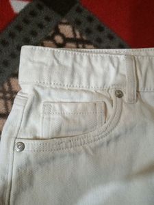 Off White Denim Skirt