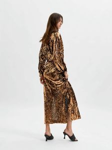 Selected Sequins Wrap Party Dress