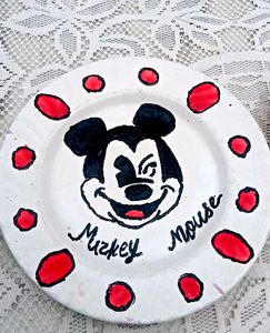 Mickey And Minnie Mouse Crockey Plates