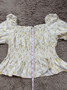 Korean Floral Print Top