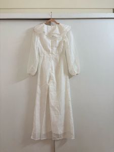 White Ruffle Jumpsuit