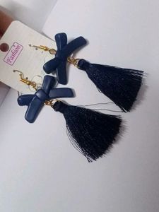 Bow &amp; Tassel Drop Earrings