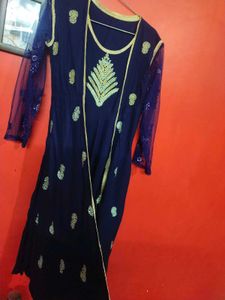 Elegant Navy Blue Kurta Set