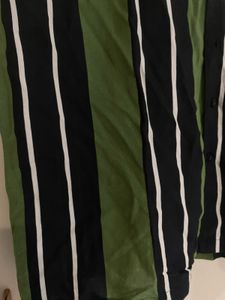 Mens Olive And Black Stripes Shirt