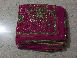 Gorgeous Pink Embellished Saree