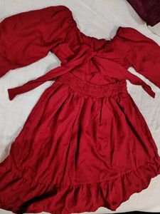 Red Long Sleeve Dress