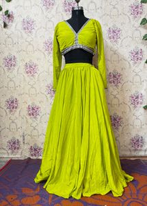 Lime Green Lehenga Set