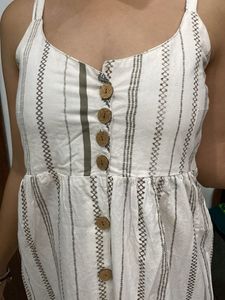 Striped Sundress with Buttons