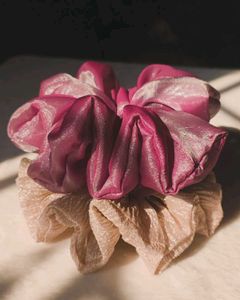 Premium Jimmy Choo / Crushed Tissue Scrunchies