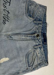 Women Blue Boyfriend Fit Jeans