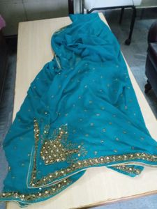 Elegant Teal Saree