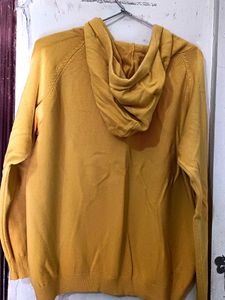 Yellow Graphic Print Hoodie