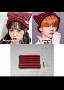 Striped Knit Cat Ear Beanie