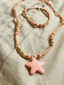 Pink Starfish Jewelry Set