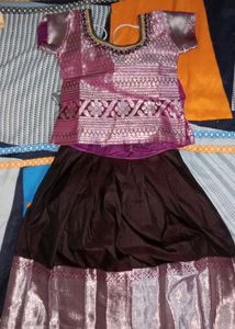 Traditional Silk Paavadi Set