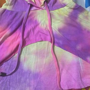 Tie-Dye Cut Out Hoodie