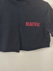 SHEIN Cropped Black T-Shirt