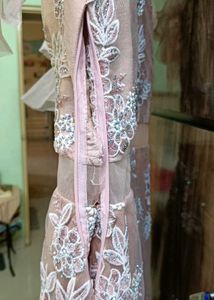Elegant Padded Engagement Gown with Dupatta