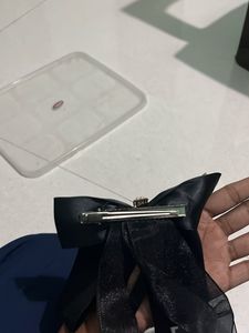 Black Bow Hair Clip