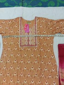 New Cotton Silk Dress Set