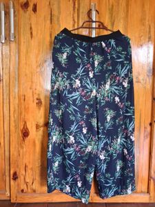 Floral Printed Plazzazzo With Pockets