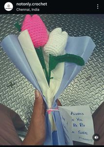 Handmade Crochet Tulip Bouquet – Set of 2 🌷💐