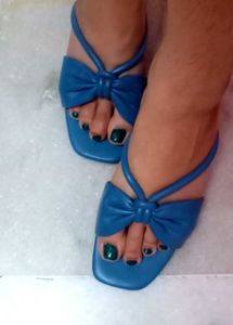 Blue Bow heels