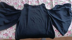 Cold Shoulder Navy Top