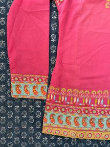 Pink Embroidered Tunic Top