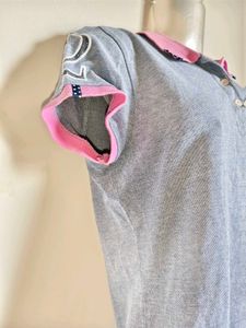 🎄Buy 1, Get 1 Free🎁Size S/ M Cute Grey Polo Top