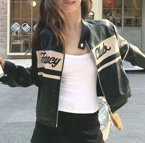 Statement Faux Leather Jacket.