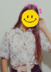 White Shirt With Beutiful Flower Prints