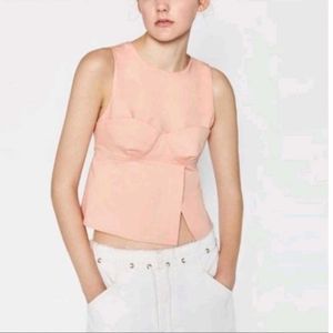 Zara Trafaluc Collection Bustier Peplum Top