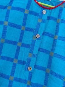 Blue Straight Kurti