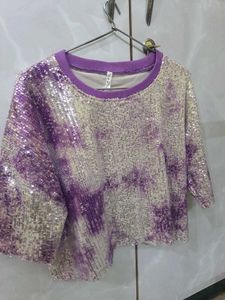 Tie-dye style Sequin Party Top