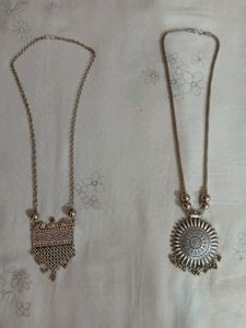 Silver Tone  Necklaces Combo