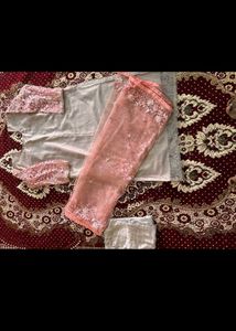 Pink &amp; Silver Embroidered Pakistani Suit
