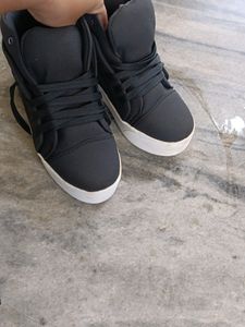Cute Dark Grey Colour Platform Sneakers For Women