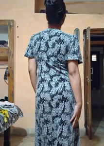 Printed Maxi Dress with Slit